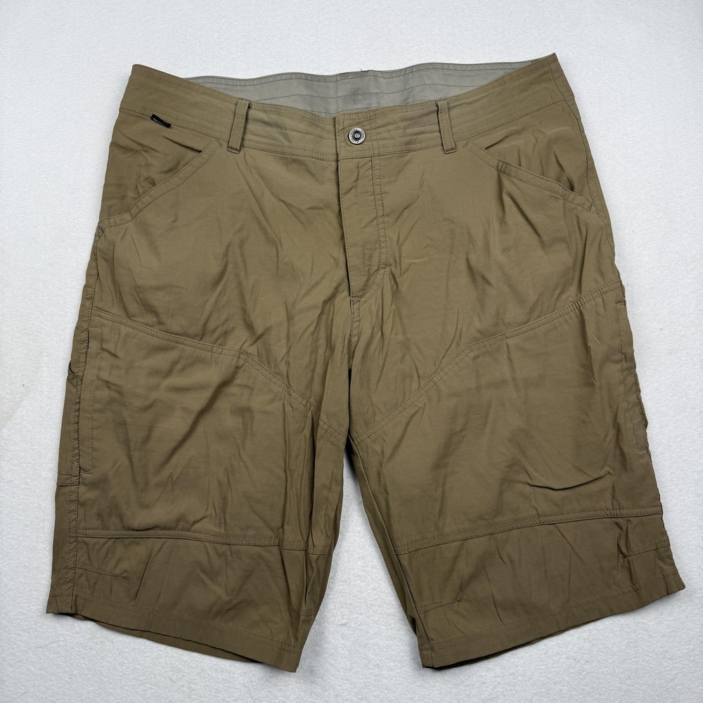 Kuhl Shorts Mens 38 Beige Hiking Stretch Quick Dry Pockets Softshell Outdoor